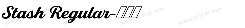 Stash Regular字体转换